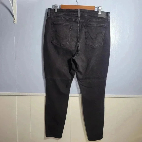 Signature by Levi Strauss Size 16 Classic Black Mid Rise Skinny Dark Wash Jeans - Picture 5 of 11
